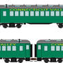 Petie with Christmas themed passenger train