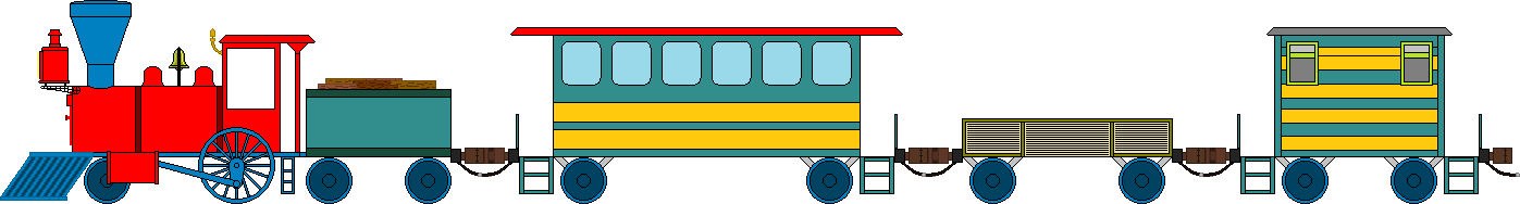 Barrett with train cars