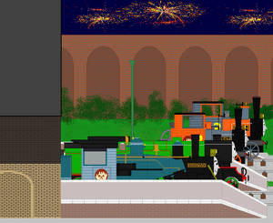 Eric and Logging Locos Watching the NY Fireworks