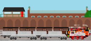 Nia, Stanley and Rosie shunting at Vicarstown
