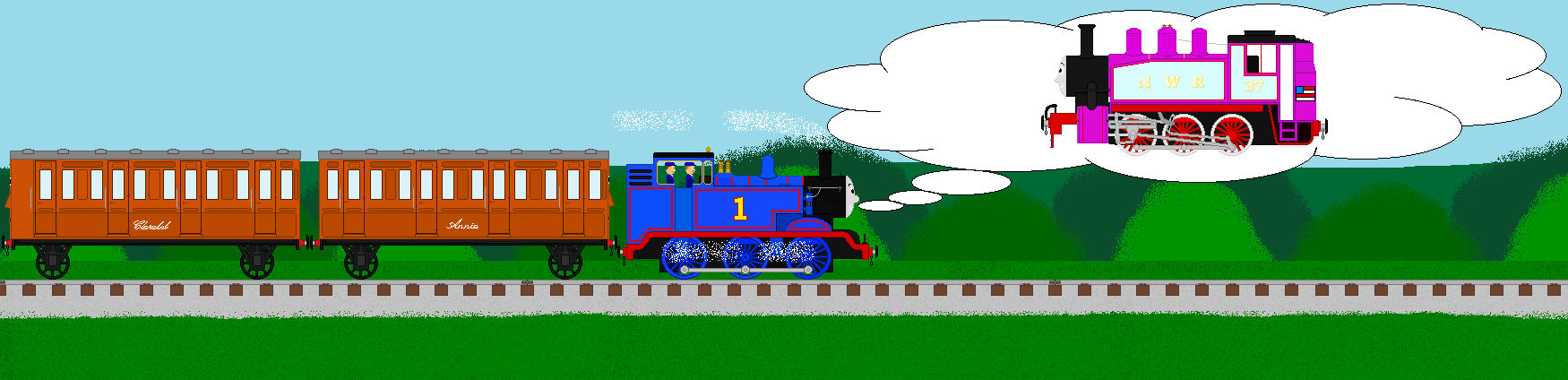 Thomas Thinking About Rosie While Working