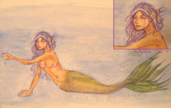 Doodle Mermaid Watercolor