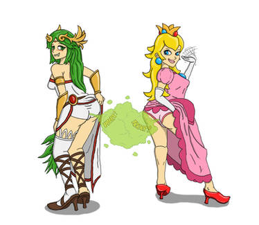 Lady Palutena and Princess Peach Farting