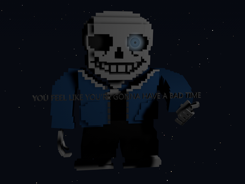 Sans 3D Model by MrTechrics on DeviantArt