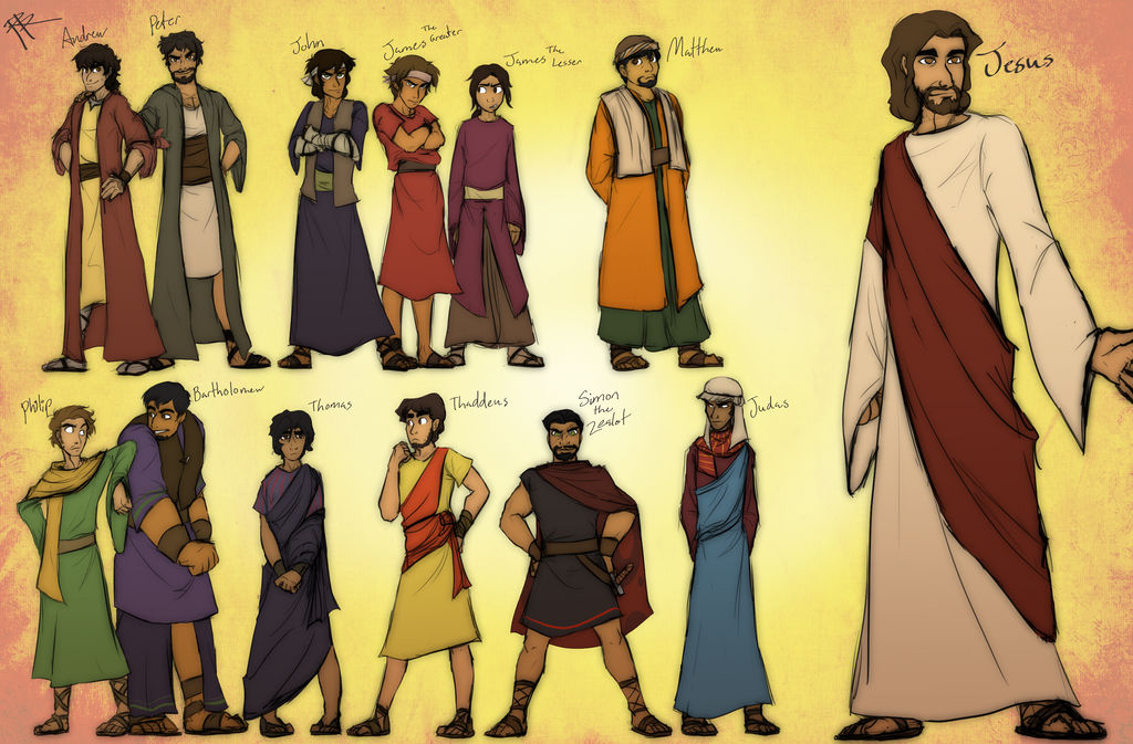 Disciple Characters The 12 Disciples by RRproAni on DeviantArt
