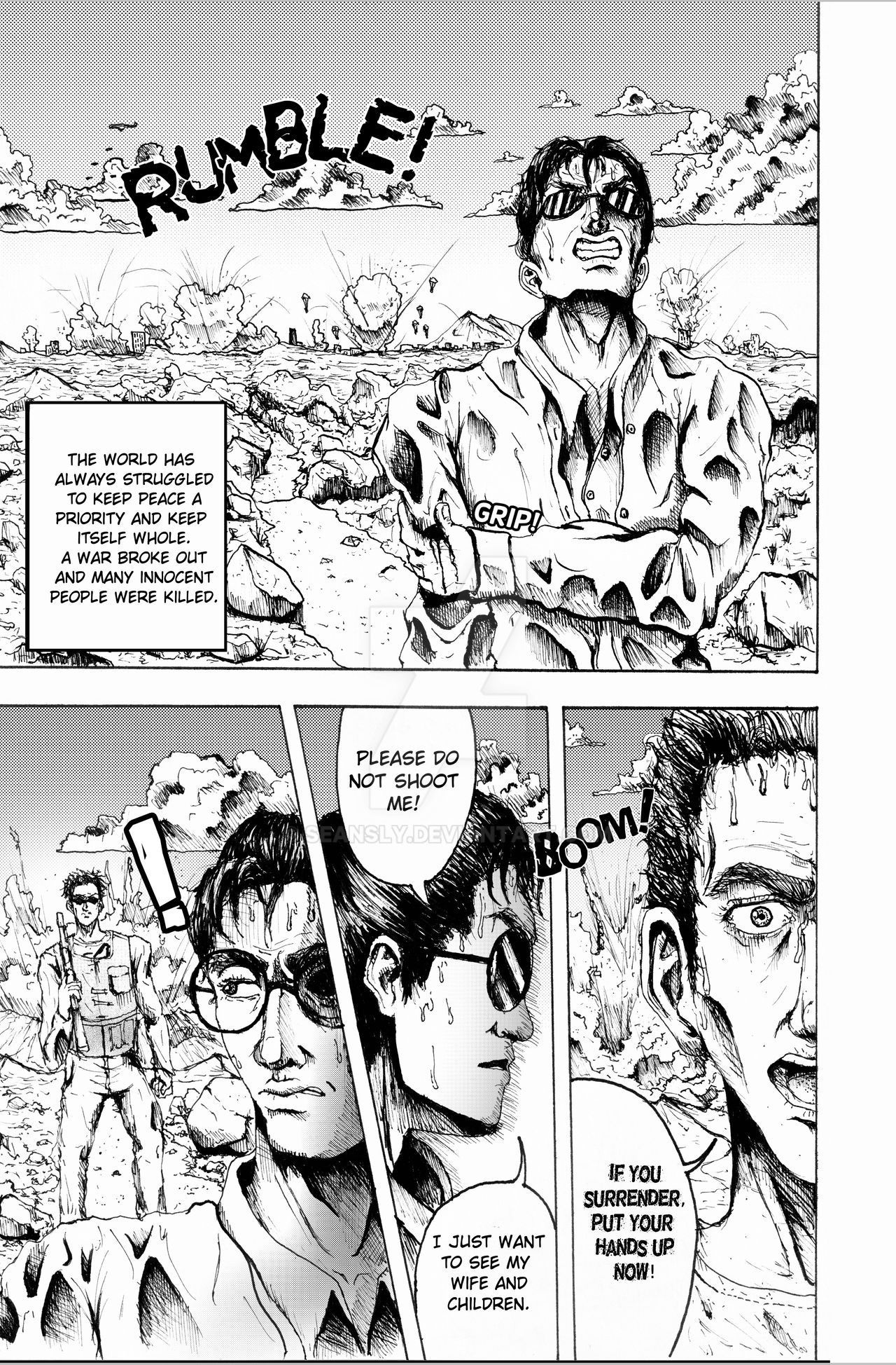 First manga page to my story by Seansly on DeviantArt