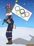 Maria Fairweather with Olympic Flag (by XORING)
