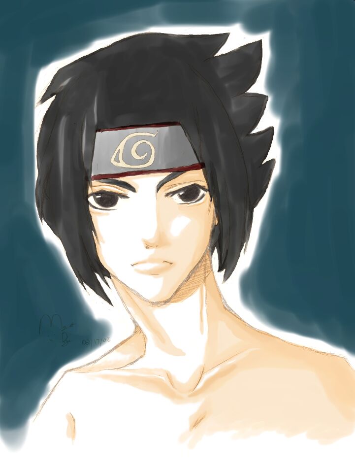 - a shirtless sasuke