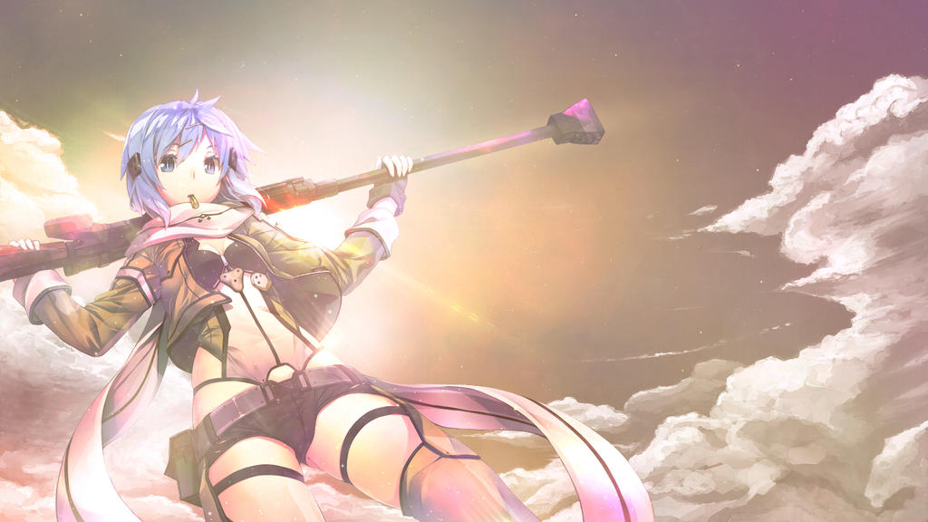 Sinon Sword Art Online Ggo Wallpaper By Aleksparx On Deviantart