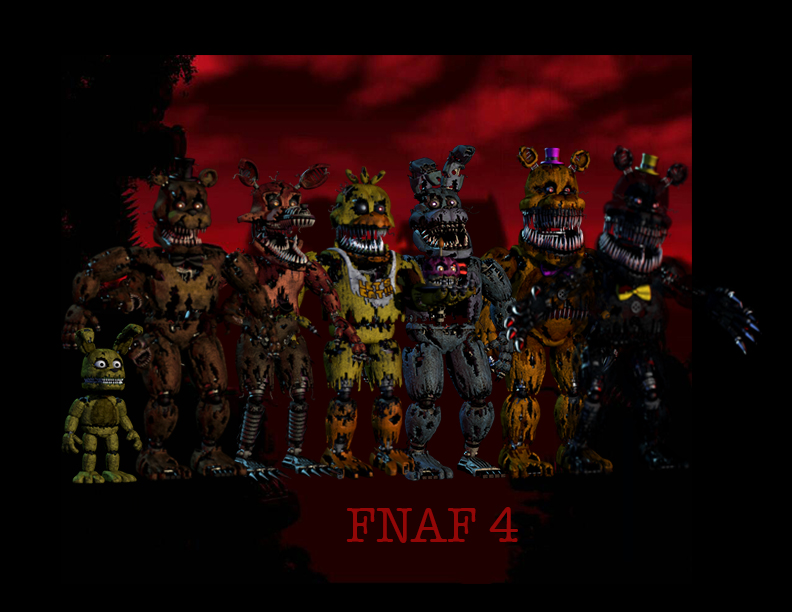 Five Nights at Freddy's 4 All Animatronics 