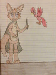 Clemetine the Coyote and Pepi the Parrot