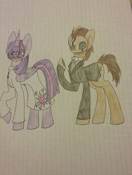 Dr.Alyphs-Twilight and Dr.Gaster-Whooves