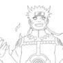 Naruto Kyubi-Chakra-Mode Lineart
