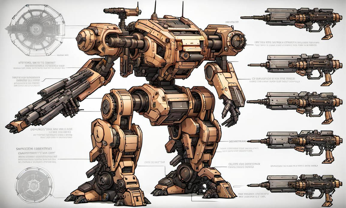 Mech Tech Weapon Large Super Hi Tech Battle Mech With accessories by jimpen1967 on ...