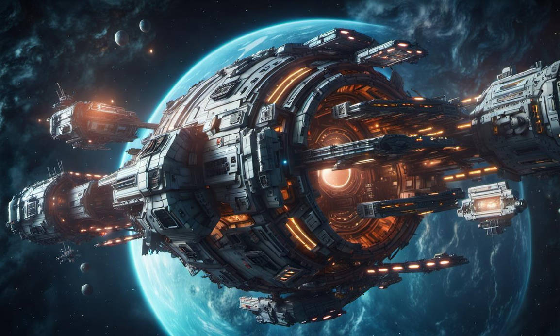 Dystopian Space Station Orbiting A Dead Planet 4 by jimpen1967 on ...