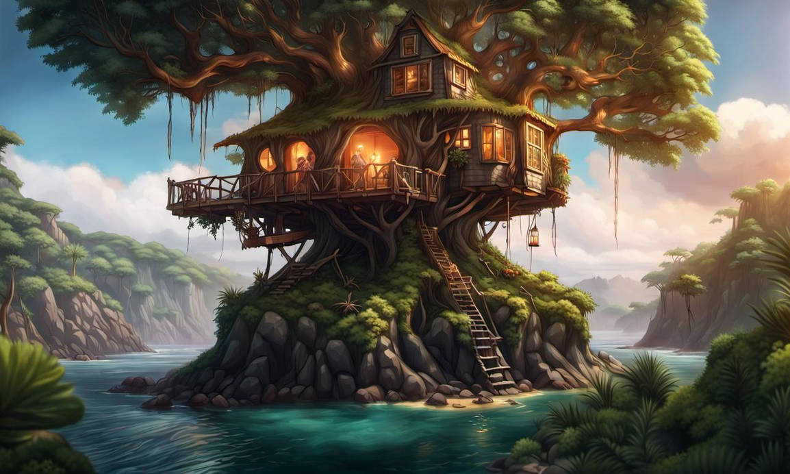 island tree house 3 by jimpen1967 on DeviantArt