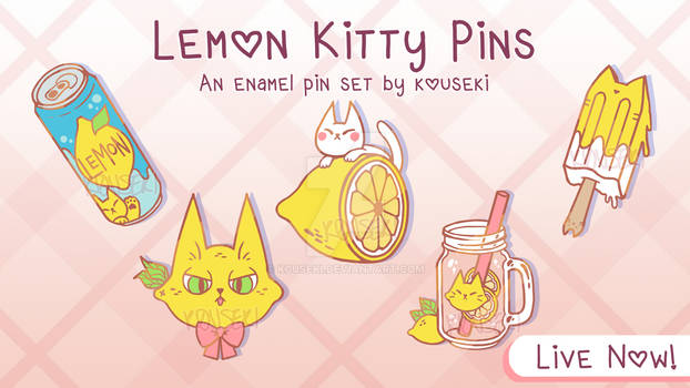 ::Enamel Pins:: Lemon Kitties