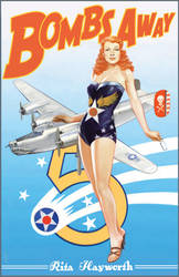 Rita Hayworth B-24 Pin Up Poster