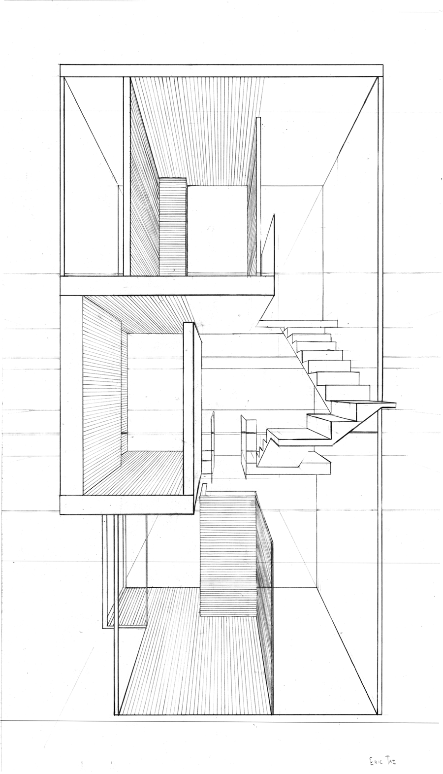 Double House Perspectival Sect