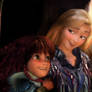 Hiccup,Rapunzel and their daughter