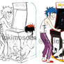 OLD ART : gorillaz arcade machine line art