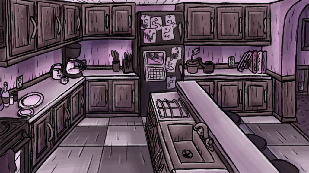 Kitchen background by randomravenart on DeviantArt