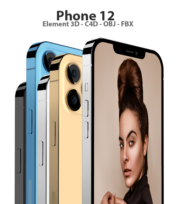 iPhone 15 Pro Max 3D Model for Element 3D & Cinema 4D - 2