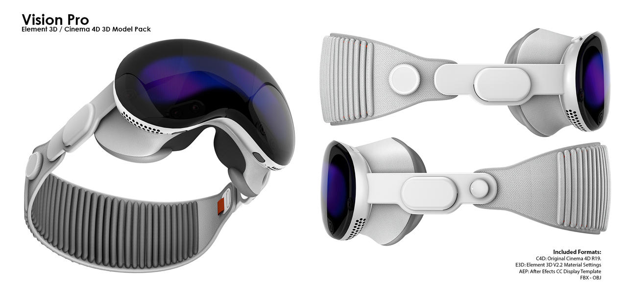 Apple Vision Pro 3D Model Pack