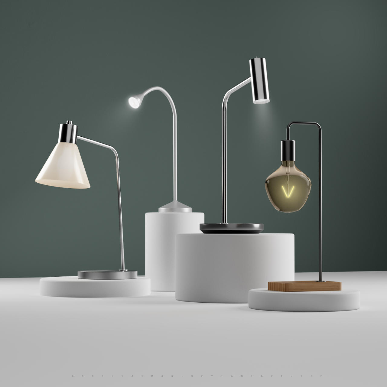 IKEA (VIRRMO - TVARHAND) Table Lamps 3D Model Pack
