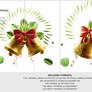 Christmas Bells with Ribbon / Holly 3D Model
