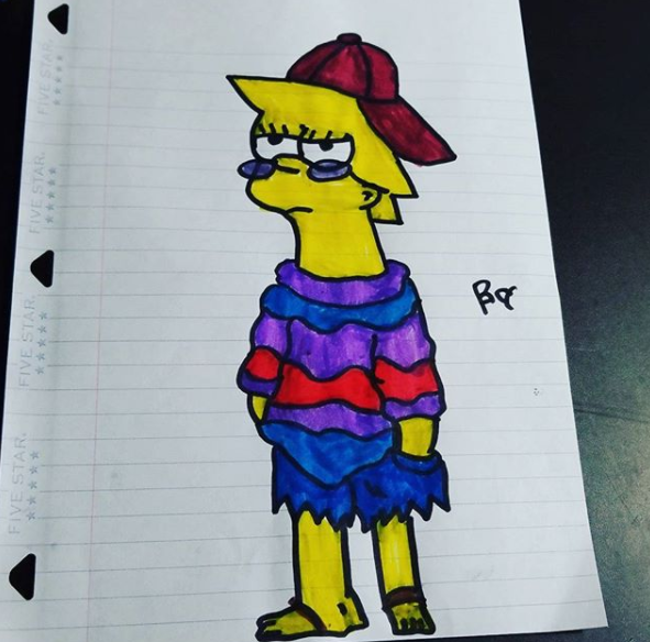 Como Desenhar a Lisa Simpson Hippie 