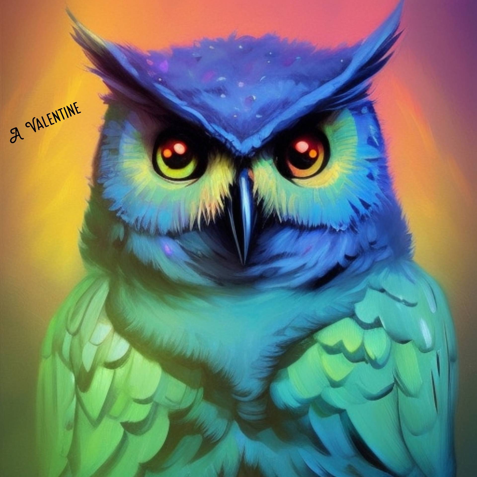 (The Rainbow Animal Series) Owl by LadyValsArt1983 on DeviantArt