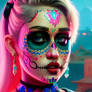 (Celebrity Sugar Skull Girl Series) Miley Cyrus 