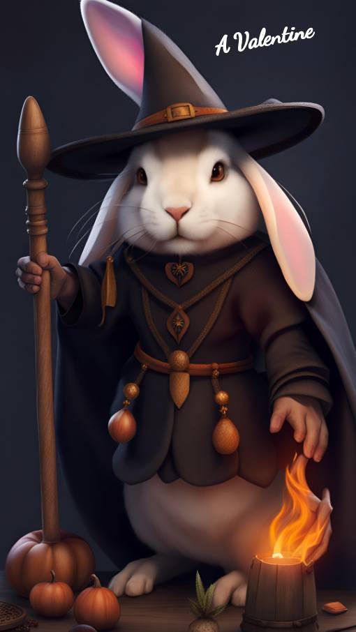 Witch Familiar Rabbit (Animal Witches Series) Rabbit by LadyValsArt1983 on DeviantArt