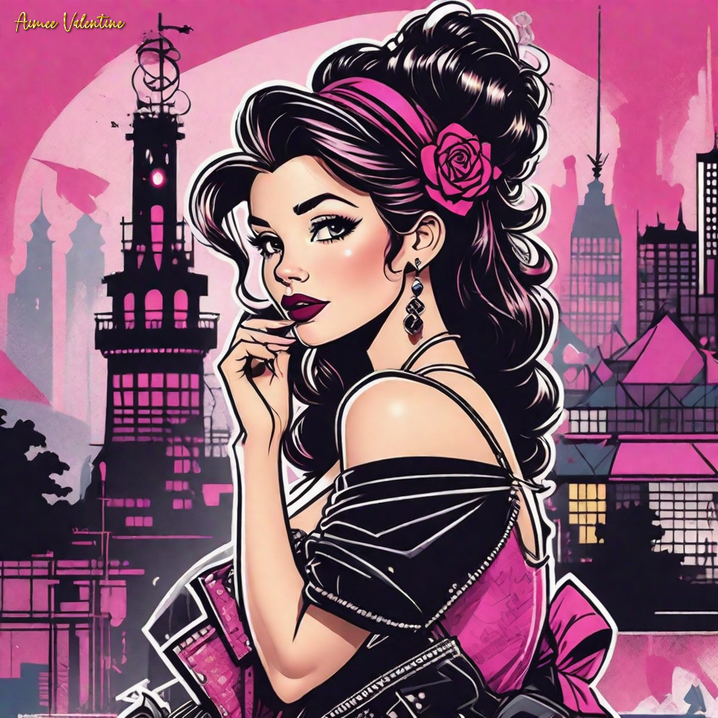 Pink Punk Princess (Disney Punk Princess) Belle by LadyValsArt1983 on DeviantArt