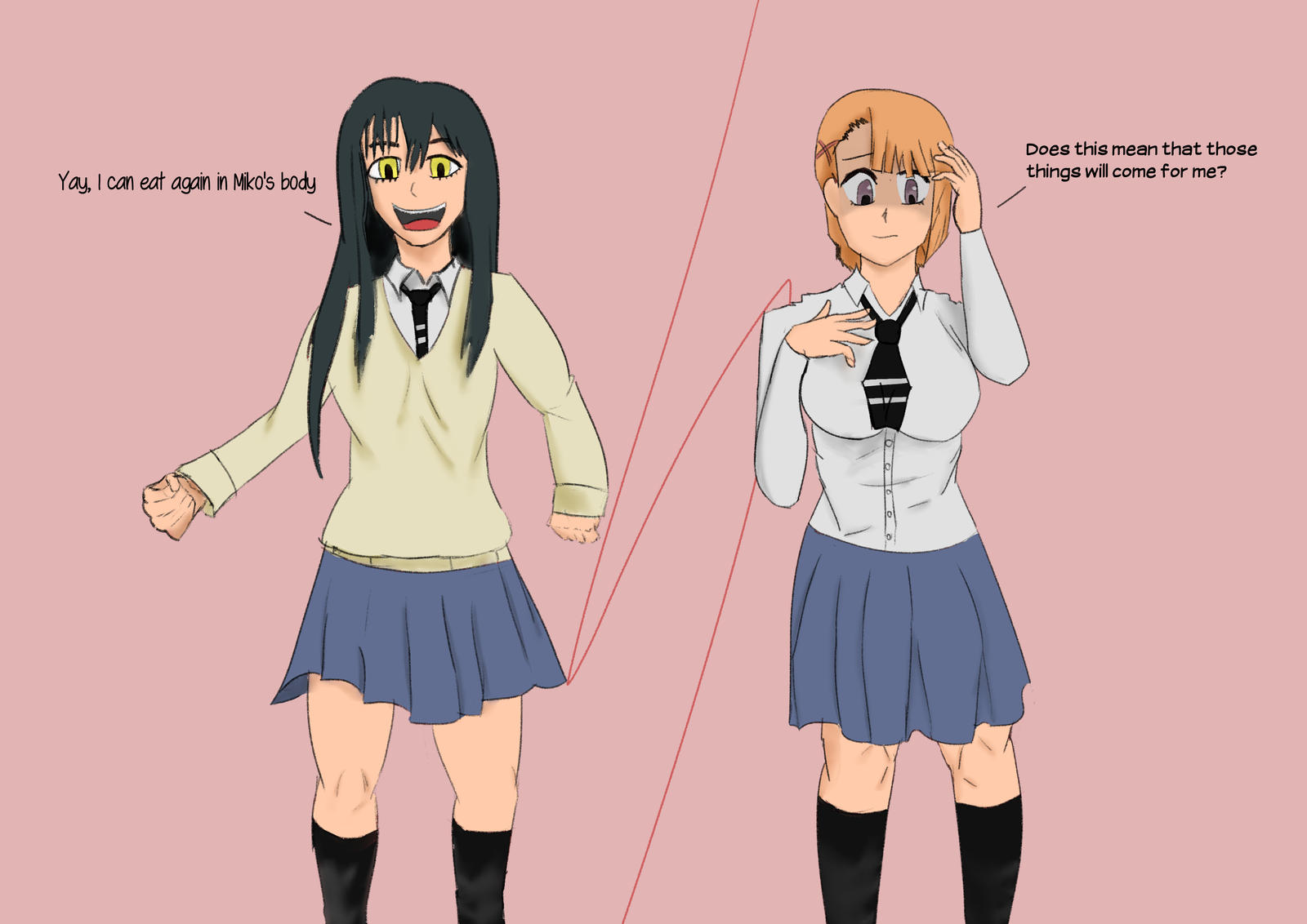 Miko and hana body swap pt.1 by Akapaf on DeviantArt