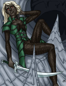 Drow Druidess in color