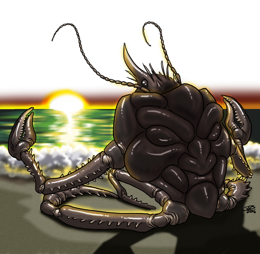 Драконы краб. Tentacle Crab. Mythology Cthulhu. Как приземляется КРБ жрагон.