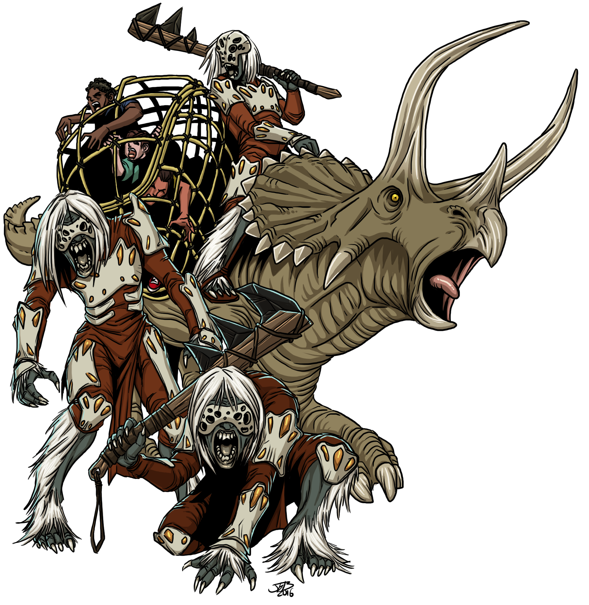 Morlocks Deviantart SPL: Morlocks and their Triceratops by ProdigyDuck on DeviantArt