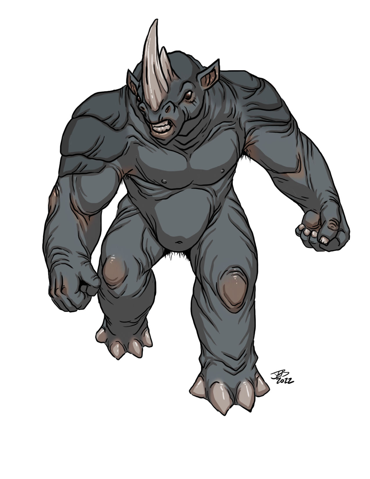 Were-Rhino by ProdigyDuck on DeviantArt