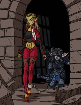 Aoko and Tasha Sneaking