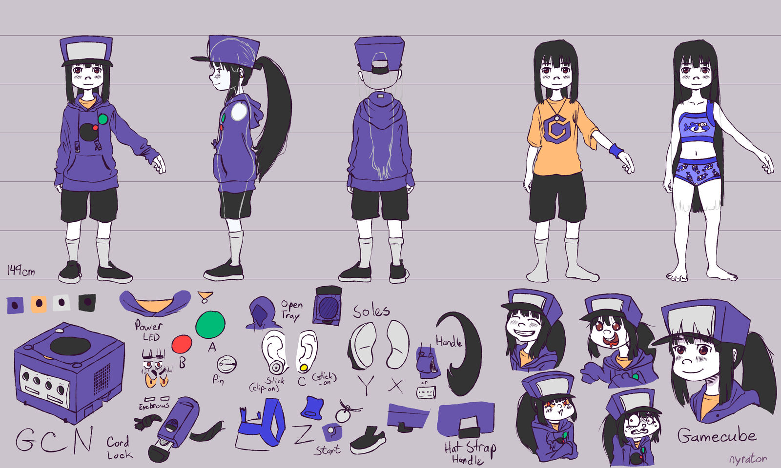 Gamecube Character Model Gamecube Model Sheet by DarkNyan75 on DeviantArt