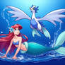 Ariel runs into a Lugia