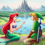 Ariel visits Hyrule and meets Link