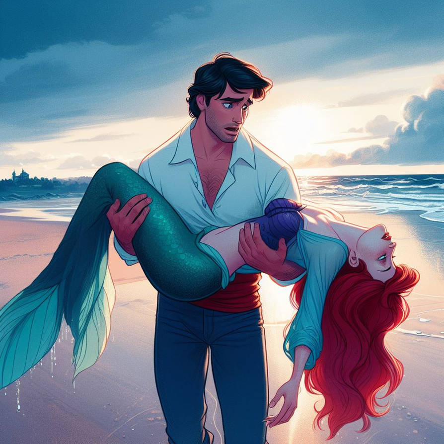 Eric Carries The Unconscious Ariel To Safety By FloodUnversed On DeviantArt eric-carries-the-unconscious-ariel-to-safety-by-floodunversed-on-deviantart