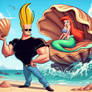 Epic pic of Johnny Bravo and Ariel