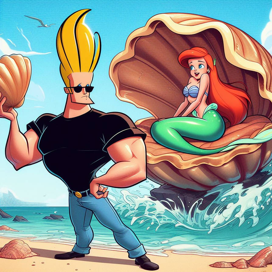 Epic pic of Johnny Bravo and Ariel by FloodUnversed on DeviantArt