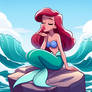 Ariel waiting to give kiss to a lucky guy