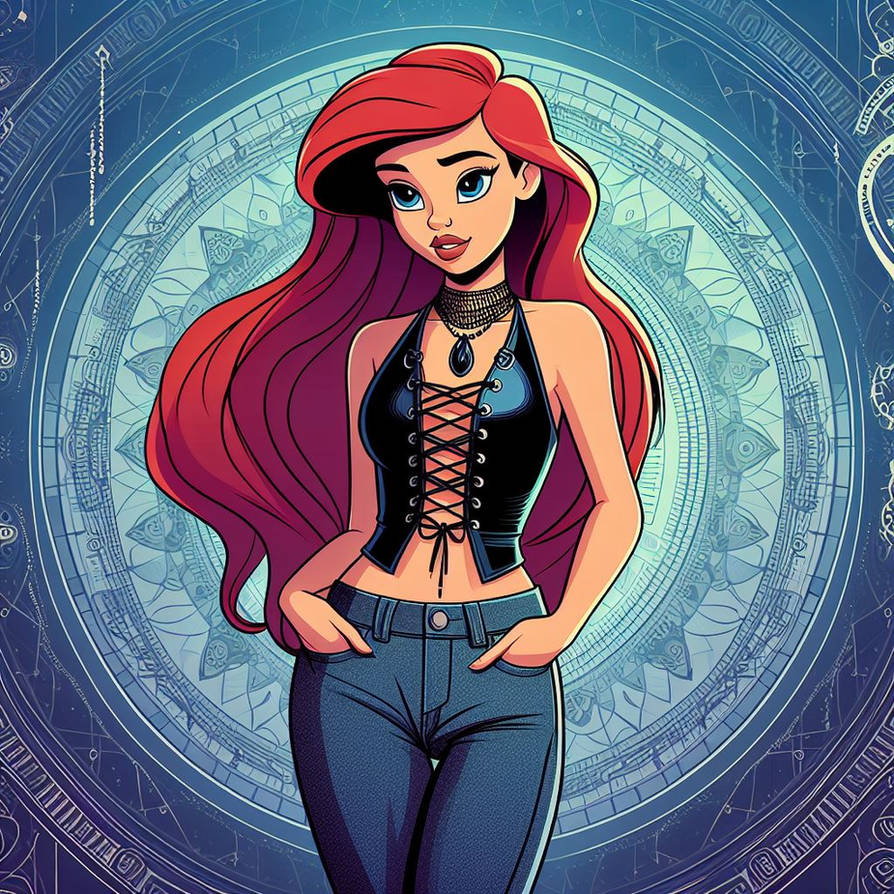 Ariel's black halter top by FloodUnversed on DeviantArt