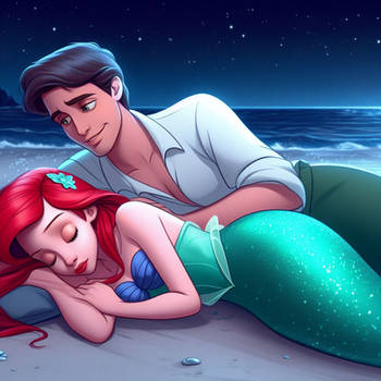 Eric watches Ariel sleep